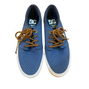 DC Trase TX SE Canvas Blue Polka‎ Dot Women's Shoes Size 8